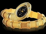 Позлатен дамски часовник - гривна