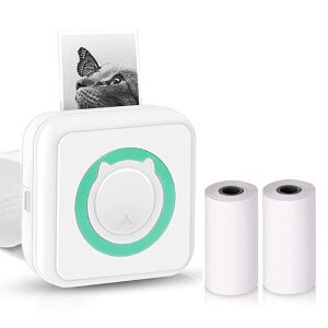 Преносим фотопринтер, използващ термичен печат (без касета с мастило) - снимка 1